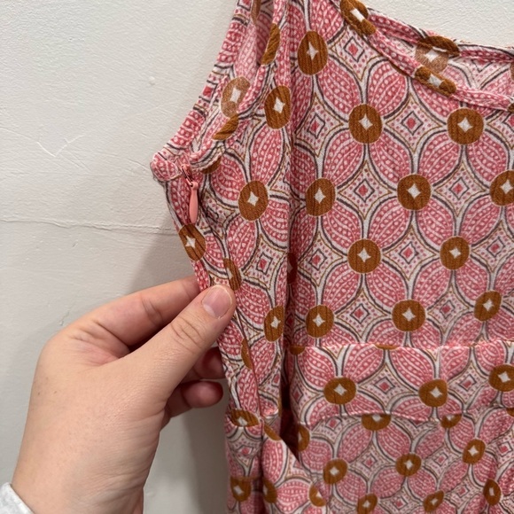 Olivaceous Spaghetti Strap Dress Side Slit Medium Pink Tie-Back - Picture 5 of 6